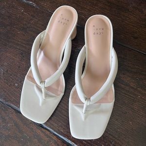 A New Day Wood Block Sandal Heels